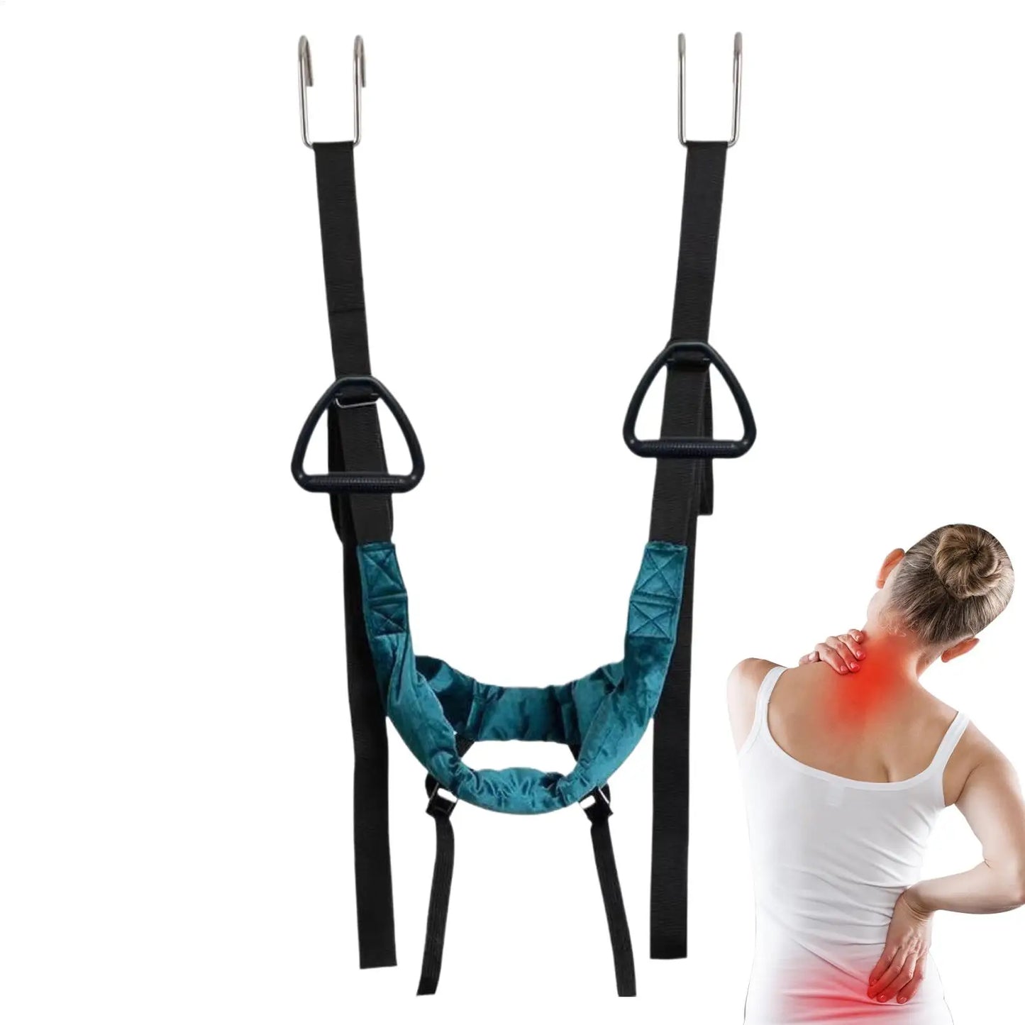 Portable Neck Traction Device Adjustable Soft Cervical Support Neck Stretcher for Home Office Travel Adults Daily Relaxation