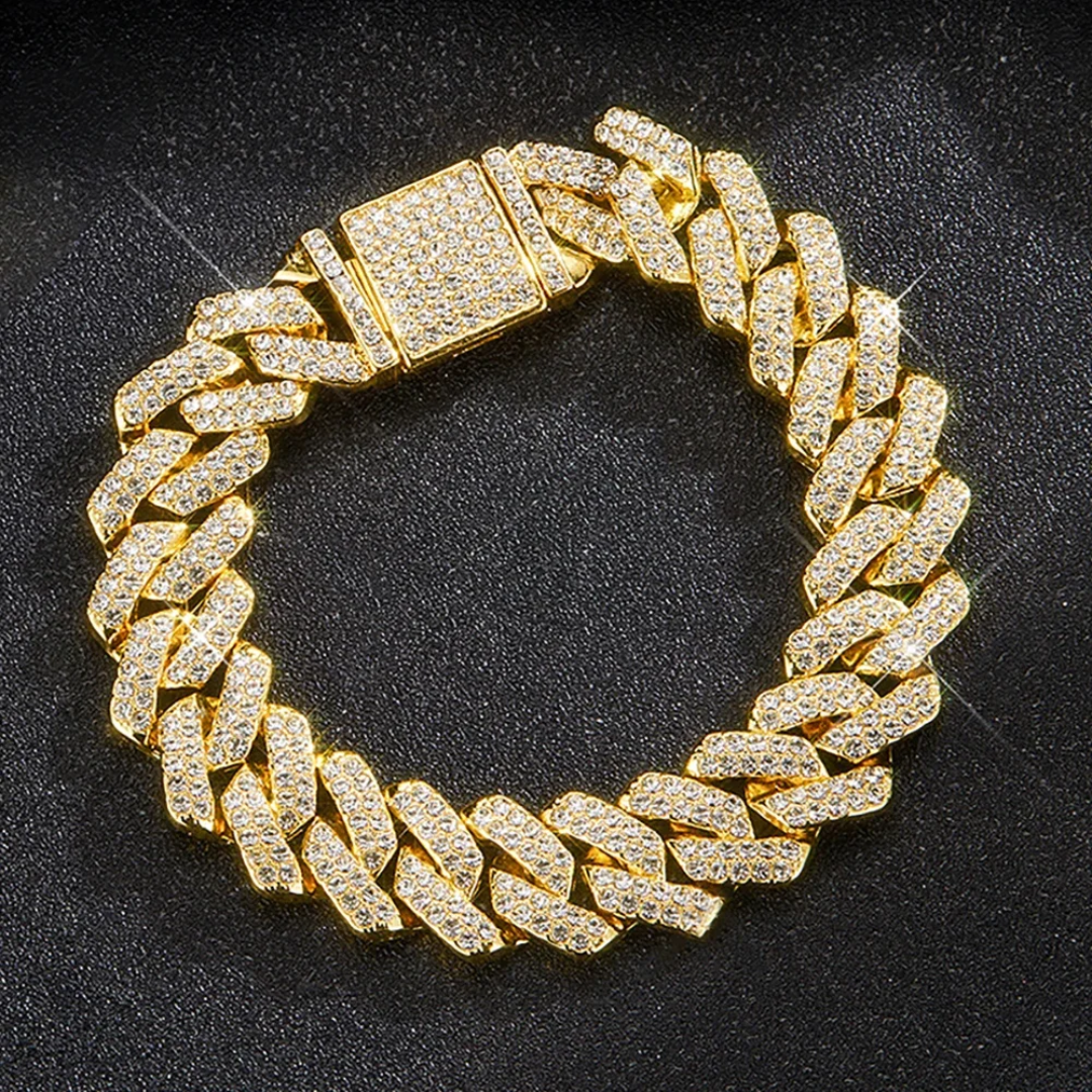 Aurno® Iced Out Chain Bracelet